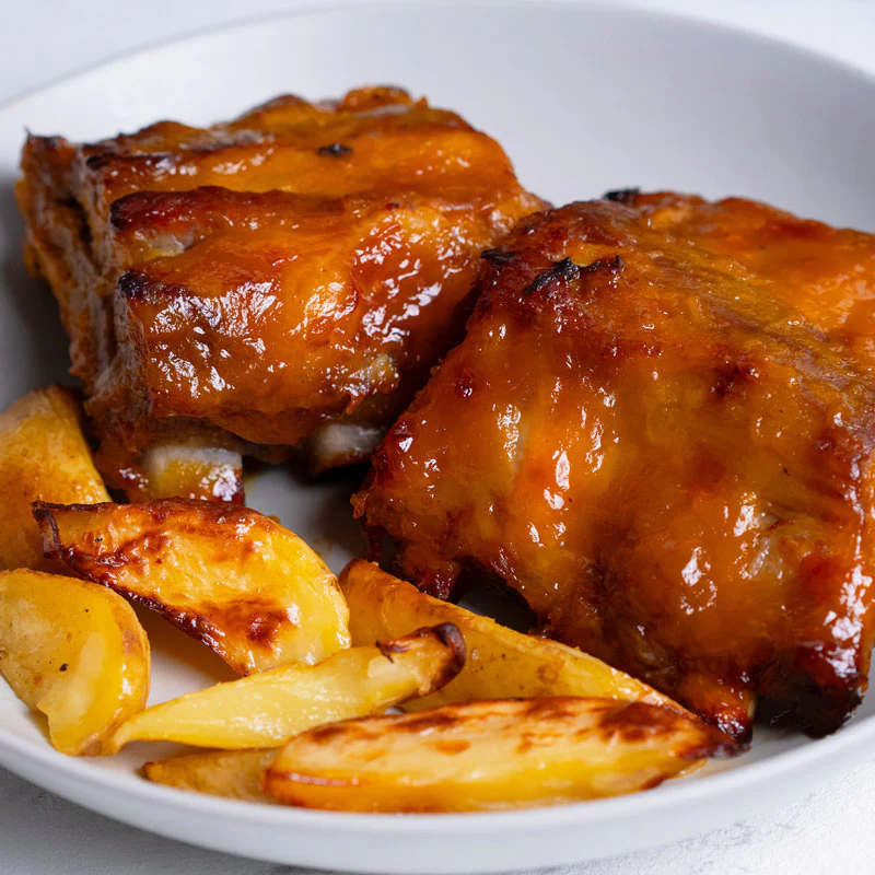 Costilla en salsa de mango con patatas - Image 2